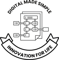 Fototapeta premium Digital made simple is the concept of this logo