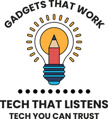 Fototapeta premium A light bulb with a pencil inside of it