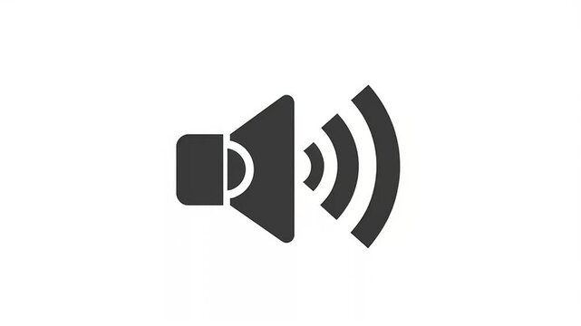 Megaphone Icon Emitting Sound Waves Animation.
