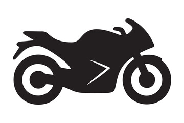 Fototapeta premium Black sport motorcycle silhouette icon