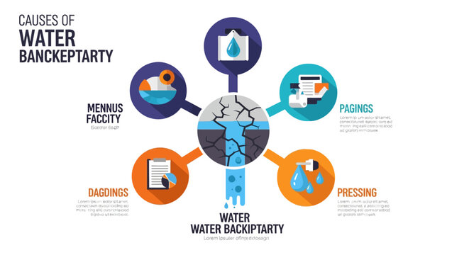 Water Backflow Causes and Factors Infographic