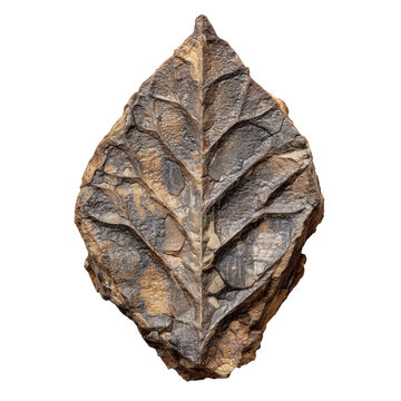 Fossilized lycopsid bark featuring diamond-shaped leaf scars and a rugged texture isolated on transparent background png