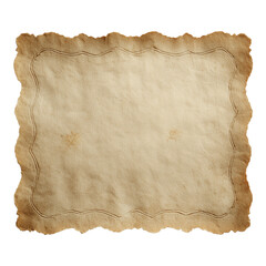 Fototapeta premium Vintage photo paper frame with scalloped edge isolated on transparent background png