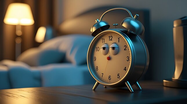 vintage alarm clock on table