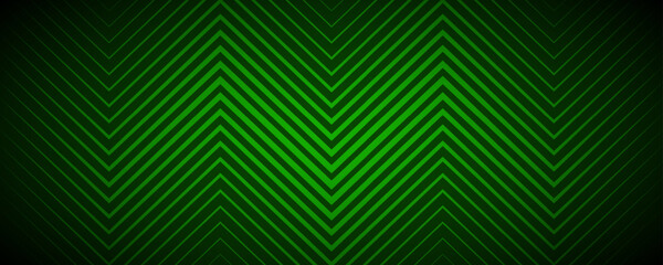 Obraz premium Deep green zig zag line background. Modern abstract chevron pattern wallpaper. Masculine game or sport arrow texture. Dark zigzag backdrop for cover, presentation, flyer, banner, poster. Vector