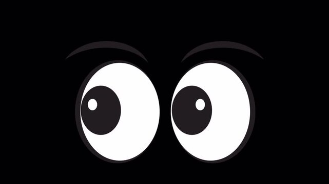 animated glancing eyes with transparent background