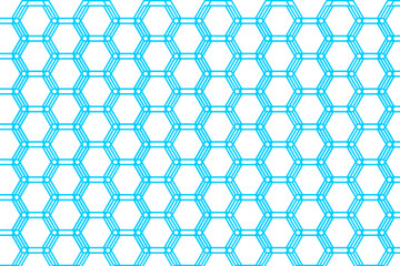 seamless pattern with blue hexagons