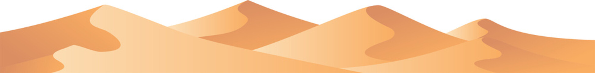 Desert Dunes Vector Illustration, Neutral Colors