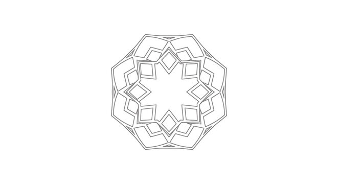 Islamic geometric pattern ornament vector illustration of traditional octagonal star motif for arabic architecture culture ramadan kareem greeting cards isolated on white background