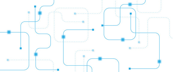 Obraz premium Abstract futuristic technology background. Technology background with crossed lines and dots.