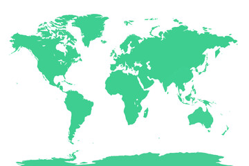 map of the world in green