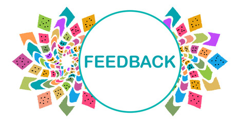 Naklejka premium Feedback Colorful Circular White Text