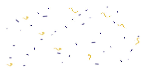 Fototapeta premium Blue And Gold Metallic Confetti Scatter On Minimal White Background For Premium Celebration, Holiday Event, Birthday, And Corporate Party Design