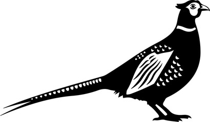 Obraz premium Pheasant silhouette vector illustration