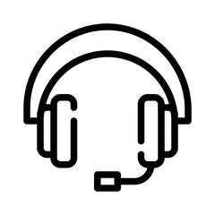 headset line icon