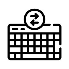 keyboard line icon