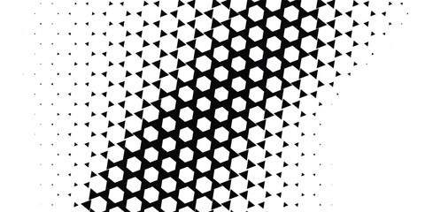 Abstract Vintage Halftone Hexagon Background. Abstract halftone background featuring hexagon and dot patterns with a vintage, distressed texture on a light beige surface.
