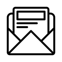 open envelope line icon