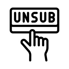 unsubscribe line icon