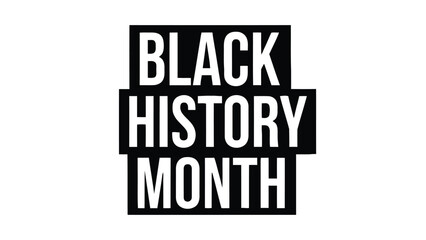 Obraz premium Bold typography design for Black History Month awareness campaigns and professional cultural diversity education business resources.
