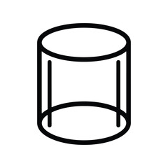 Transparent Glass Container Cylinder Shape Icon