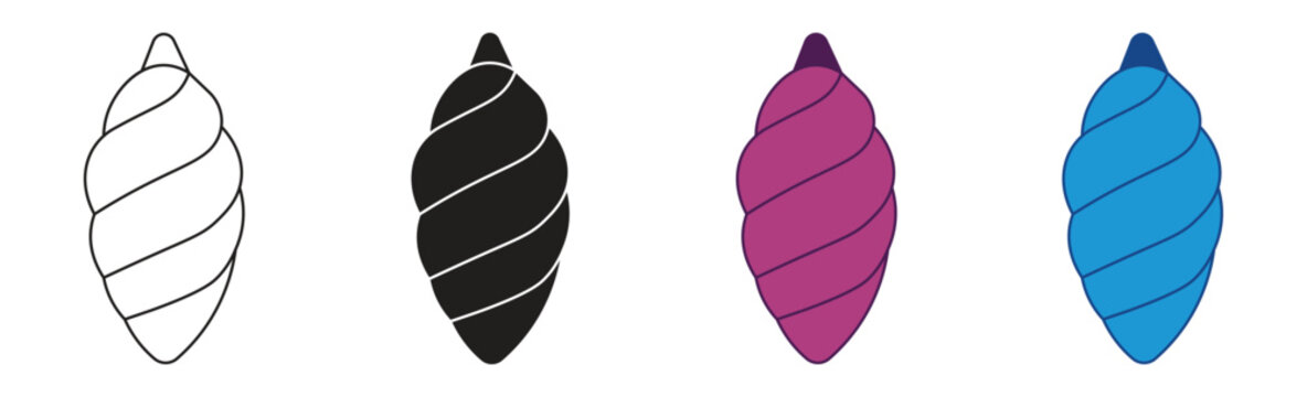 Cocoon icon set, vector illustration.