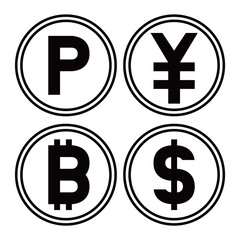 様々なコインのイラスト