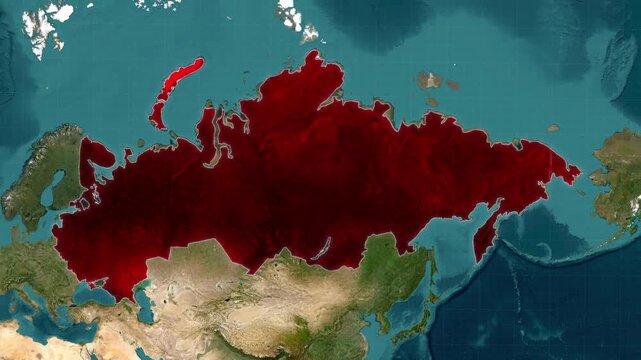 Animated Russian Empire Map 1800 AD Historical Borders 4K