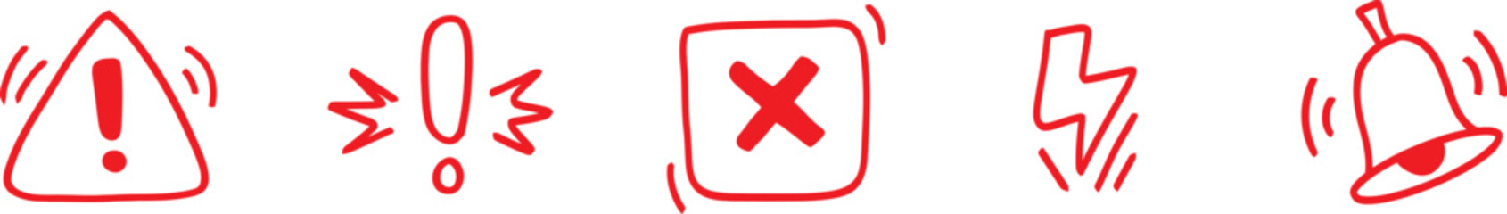 Obraz premium Warning signs and symbols set danger caution error alert stop prohibited isolated on transparent background