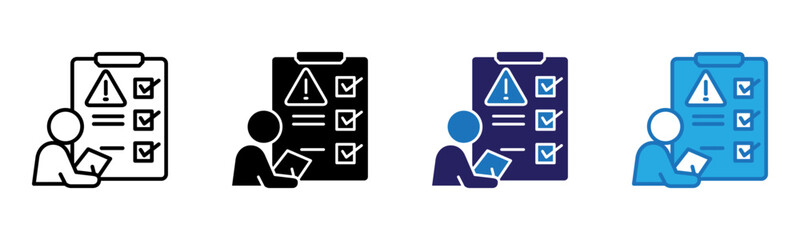 Assessment Icon Multi Style Vector Illustration