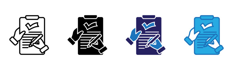 Checklist Icon Multi Style Vector Illustration
