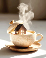 Cozy Tiny House in a Steaming Teacup
