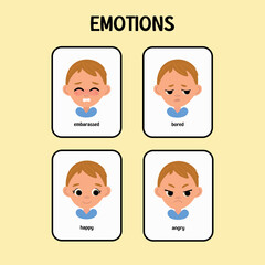Set of Child Emotion Cards