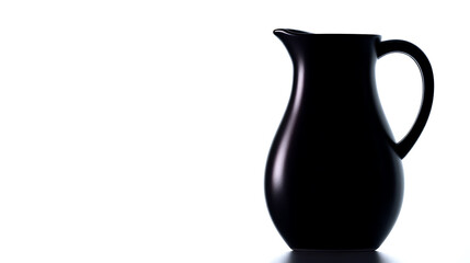 Black Ceramic Pitcher: A sleek, dark pitcher with a curved design, showcasing minimalist elegance and modern utility.