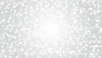 Abstract white shiny glitter and blur bokeh lights decorative on gray background. Vector illustration © Thanaporn