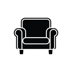 Modern Armchair Icon for Interior Design and Furniture Branding