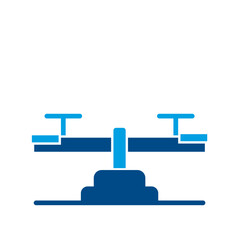 Playground Seesaw Icon - Kids Outdoor Activity and Fun