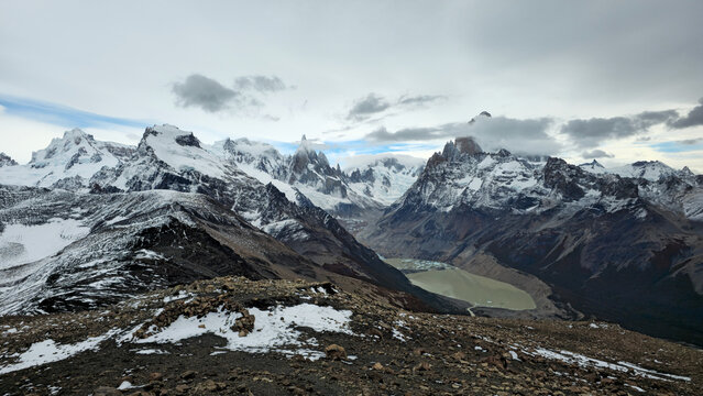 Cerro Torre, Fitz Roy and the Southern Patagonian Icefield from Above