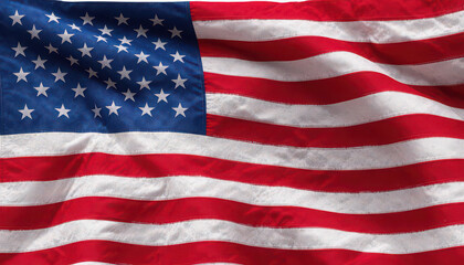 Fototapeta premium American flag waving with red white and blue colors and stars