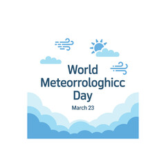 Obraz premium World Meteorological Day Emblem