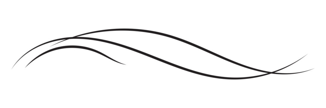 Abstract flowing wave calligraphy Curve lines minimalist background. Minimal abstract illustration of smooth black flowing lines on white background, symbolizing motion, elegance, and modern design . 