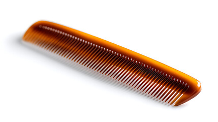 Comb: A detailed studio shot of a classic comb, displaying the intricate teeth and smooth, elegant lines of this everyday item.