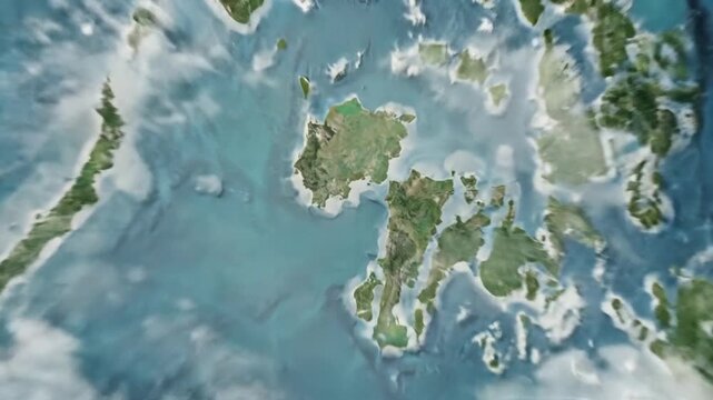 Detailed satellite map showing the archipelago of the Philippines and surrounding Southeast Asia.