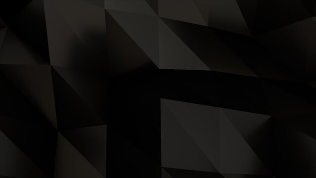 Black triangulate abstract backdrop. Computer generated 3d render