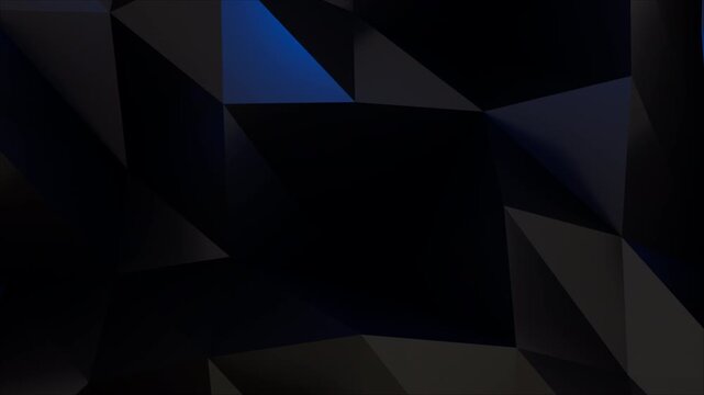 Black triangulate abstract backdrop. Computer generated 3d render