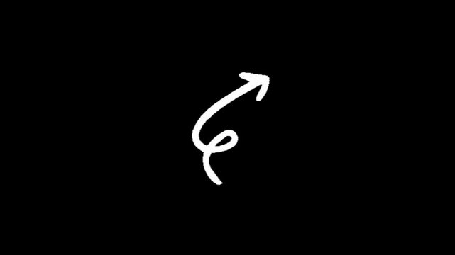 Animated hand-drawn arrows showing motion, direction, curves, turns, and flow&mdash;ideal for video transitions, highlights, guidance, and visual emphasis.