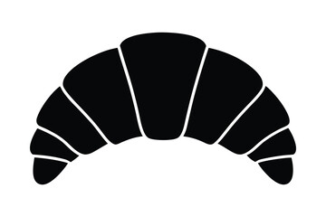 Croissant silhouette vector, Croissant icon, Croissant pastry. Vector illustration