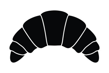 Croissant silhouette vector, Croissant icon, Croissant pastry. Vector illustration