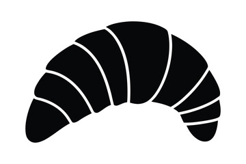 Croissant silhouette vector, Croissant icon, Croissant pastry. Vector illustration