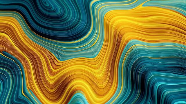 Vibrant Swirling Patterns in Yellow and Blue.